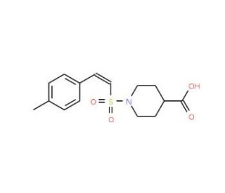 1-{[2-(4-methylphenyl)vinyl]sulfonyl}piperidine-4-carboxylic acid - chemical structure image