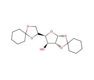1,2:5,6-Di-O-cyclohexylidene-&alpha;-D-glucofuranose (CAS 23397-76-4) - chemical structure image