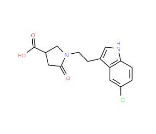 1-[2-(5-Chloro-1H-indol-3-yl)ethyl]-5-oxopyrrolidine-3-carboxylic acid - chemical structure image