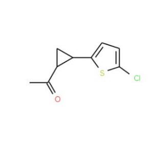 1-[2-(5-chlorothiophen-2-yl)cyclopropyl]ethan-1-one - chemical structure image