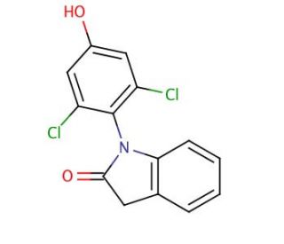 1-(2,6-Dichloro-4-hydroxphenyl)-1,3-dihydroindol-2-one - chemical structure image