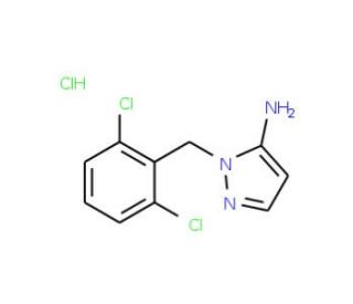 1-(2,6-dichlorobenzyl)-1H-pyrazol-5-amine hydrochloride - chemical structure image