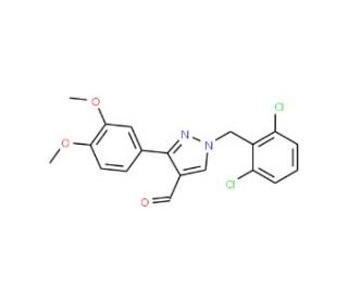 1-(2,6-Dichlorobenzyl)-3-(3,4-dimethoxyphenyl)-1H-pyrazole-4-carbaldehyde - chemical structure image