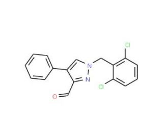 1-(2,6-Dichlorobenzyl)-3-phenyl-1H-pyrazole-4-carbaldehyde - chemical structure image