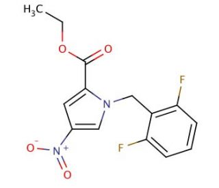 1-(2,6-Difluoro-benzyl)-4-nitro-1H-pyrrole-2-carboxylic acid ethyl ester - chemical structure image