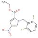 1-(2,6-Difluoro-benzyl)-4-nitro-1H-pyrrole-2-carboxylic acid ethyl ester - chemical structure image