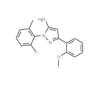 1-(2,6-Dimethylphenyl)-3-(2-methoxyphenyl)-1H-pyrazol-5-amine - chemical structure image