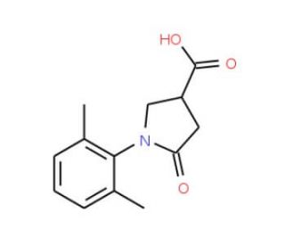 1-(2,6-Dimethylphenyl)-5-oxopyrrolidine-3-carboxylic acid (CAS 63674-48-6) - chemical structure image