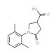 1-(2,6-Dimethylphenyl)-5-oxopyrrolidine-3-carboxylic acid (CAS 63674-48-6) - chemical structure image