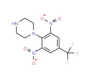 1-[2,6-Dinitro-4-(trifluoromethyl)phenyl]-piperazine (CAS 36317-84-7) - chemical structure image