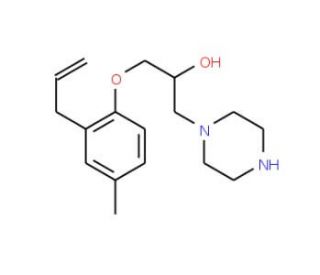 1-(2-Allyl-4-methyl-phenoxy)-3-piperazin-1-yl-propan-2-ol - chemical structure image