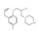 1-(2-Allyl-4-methyl-phenoxy)-3-piperazin-1-yl-propan-2-ol - chemical structure image