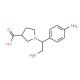 1-[2-Amino-1-(4-amino-phenyl)-ethyl]-pyrrolidine-3-carboxylic acid (CAS 886364-09-6) - chemical structure image