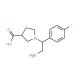 1-[2-Amino-1-(4-fluoro-phenyl)-ethyl]-pyrrolidine-3-carboxylic acid (CAS 886364-02-9) - chemical structure image