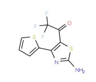 1-(2-Amino-4-thiophen-2-yl-thiazol-5-yl)-2,2,2-trifluoro-ethanone - chemical structure image