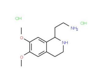 1-(2-Aminoethyl)-6,7-dimethoxy-1,2,3,4-tetrahydroisoquinoline dihydrochloride (CAS 14421-47-7) - chemical structure image