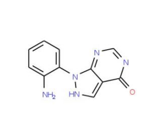 1-(2-aminophenyl)-1,5-dihydro-4H-pyrazolo[3,4-d]pyrimidin-4-one - chemical structure image