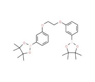 1,2-Bis(3-(4,4,5,5-tetramethyl-1,3,2-dioxaborolan-2-yl)phenoxy)ethane (CAS 1073353-94-2) - chemical structure image