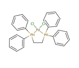 [1,2-Bis(diphenylphosphino)ethane]dichloropalladium(II) (CAS 19978-61-1) - chemical structure image