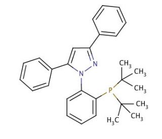 1-[2-[Bis(tert-butyl)phosphino]phenyl]-3,5-diphenyl-1H-pyrazole (CAS 628333-86-8) - chemical structure image