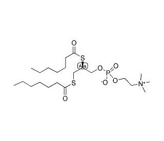 1,2-bis(Heptanoylthio)glycerophosphocholine (CAS 89019-63-6) - chemical structure image