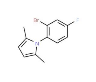 1-(2-Bromo-4-fluorophenyl)-2,5-dimethylpyrrole - chemical structure image
