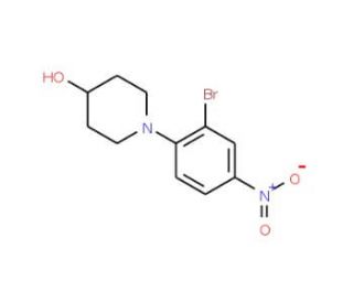 1-(2-Bromo-4-nitrophenyl)-4-hydroxypiperidine (CAS 1072944-61-6) - chemical structure image