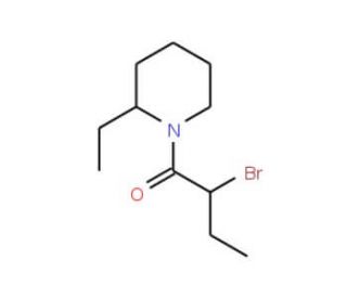 1-(2-Bromobutanoyl)-2-ethylpiperidine - chemical structure image