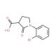 1-(2-bromophenyl)-2-oxopyrrolidine-3-carboxylic acid - chemical structure image