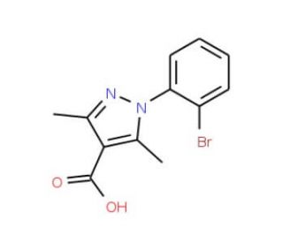 1-(2-Bromophenyl)-3,5-dimethyl-1H-pyrazole-4-carboxylic acid (CAS 959578-21-3) - chemical structure image