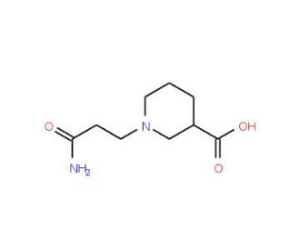 1-(2-Carbamoyl-ethyl)-piperidine-3-carboxylic acid - chemical structure image
