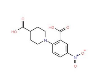 1-(2-Carboxy-4-nitrophenyl)-4-piperidinecarboxylic acid - chemical structure image