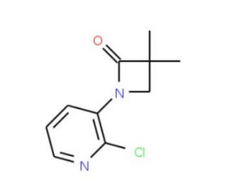 1-(2-Chloro-3-pyridyl)-3,3-dimethyl-2-azetidinone (CAS 339100-95-7) - chemical structure image