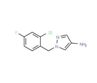 1-(2-Chloro-4-fluoro-benzyl)-1H-pyrazol-4-ylamine - chemical structure image