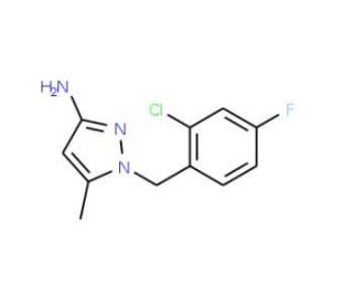 1-(2-Chloro-4-fluorobenzyl)-5-methyl-1H-pyrazol-3-amine - chemical structure image