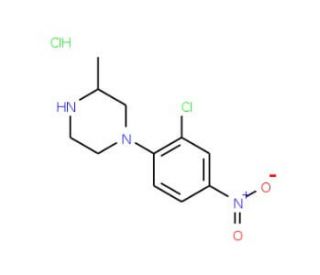 1-(2-Chloro-4-nitrophenyl)-3-methylpiperazinehydrochloride - chemical structure image
