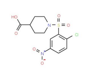 1-(2-Chloro-5-nitro-benzenesulfonyl)-piperidine-4-carboxylic acid - chemical structure image