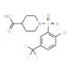 1-{[2-chloro-5-(trifluoromethyl)phenyl]sulfonyl}piperidine-4-carboxylic acid - chemical structure image