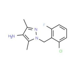 1-(2-Chloro-6-fluorobenzyl)-3,5-dimethyl-1H-pyrazol-4-amine - chemical structure image
