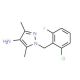 1-(2-Chloro-6-fluorobenzyl)-3,5-dimethyl-1H-pyrazol-4-amine - chemical structure image