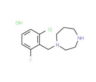 1-(2-Chloro-6-fluorobenzyl)homopiperazine hydrochloride (CAS 244022-69-3) - chemical structure image