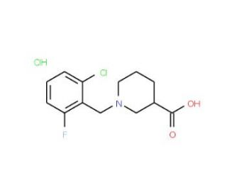 1-(2-Chloro-6-fluorobenzyl)piperidine-3-carboxylic acid hydrochloride - chemical structure image