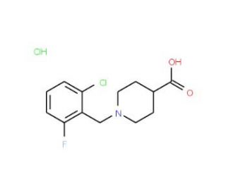 1-(2-Chloro-6-fluorobenzyl)piperidine-4-carboxylic acid hydrochloride - chemical structure image