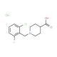 1-(2-Chloro-6-fluorobenzyl)piperidine-4-carboxylic acid hydrochloride - chemical structure image
