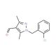 1-(2-Chloro-benzyl)-3,5-dimethyl-1H-pyrazole-4-carbaldehyde - chemical structure image