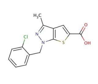 1-(2-Chloro-benzyl)-3-methyl-1H-thieno[2,3-c]pyrazole-5-carboxylic acid - chemical structure image