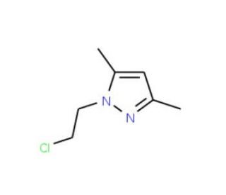 1-(2-Chloro-ethyl)-3,5-dimethyl-1H-pyrazole (CAS 38460-08-1) - chemical structure image
