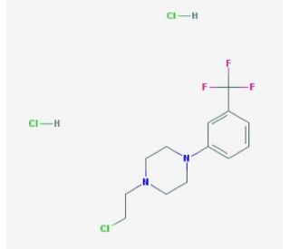 1-(2-Chloro-ethyl)-4-(3-trifluoromethyl-phenyl)-piperazine dihydrochloride (CAS 670234-47-6) - chemical structure image