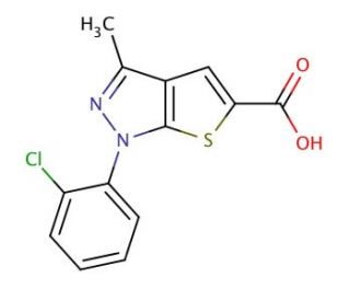 1-(2-Chloro-phenyl)-3-methyl-1H-thieno[2,3-c]pyrazole-5-carboxylic acid - chemical structure image