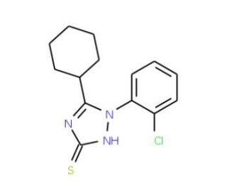 1-(2-Chloro-phenyl)-5-cyclohexyl-1H-[1,2,4]triazole-3-thiol - chemical structure image